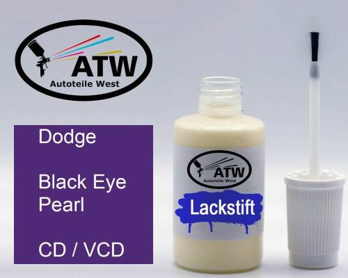 Dodge, Black Eye Pearl, CD / VCD: 20ml Lackstift, von ATW Autoteile West.